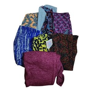 Lularoe Lot 7 Tops Dress Womens Medium Amelia Randy Cassie Colorful Comfort